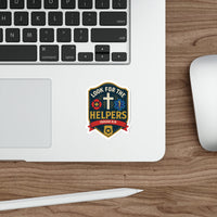 Load image into Gallery viewer, Look for the Helpers Sticker — Isaiah 6:8 First Responder Faith Sticker