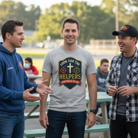 Load image into Gallery viewer, Look For The Helpers -  Bold Faith First Responders Heavyweight Crewneck T-shirt
