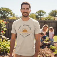 Load image into Gallery viewer, Free Indeed - John 8:36 - Faith Statement Heavyweight Crewneck T-shirt
