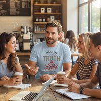 Load image into Gallery viewer, Speak The Truth In Love - Ephesians 4:15 - Faith Statement Heavyweight Crewneck T-shirt
