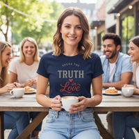 Load image into Gallery viewer, Speak The Truth In Love - Faith Statement Premium Women&#39;s T-shirt
