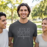 Load image into Gallery viewer, Jesus Saves - Bold Faith Statement Heavyweight T-shirt
