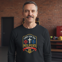 Load image into Gallery viewer, Look For The Helpers - *NEW DESIGN* - First Responders Triad Longsleeve T-shirt