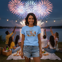 Load image into Gallery viewer, USA 250 Years of Freedom Women’s T-Shirt – 1776–2026 Patriotic Tee